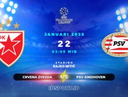 Prediksi Skor Pertandingan Crvena zvezda vs PSV Eindhoven, Champions League