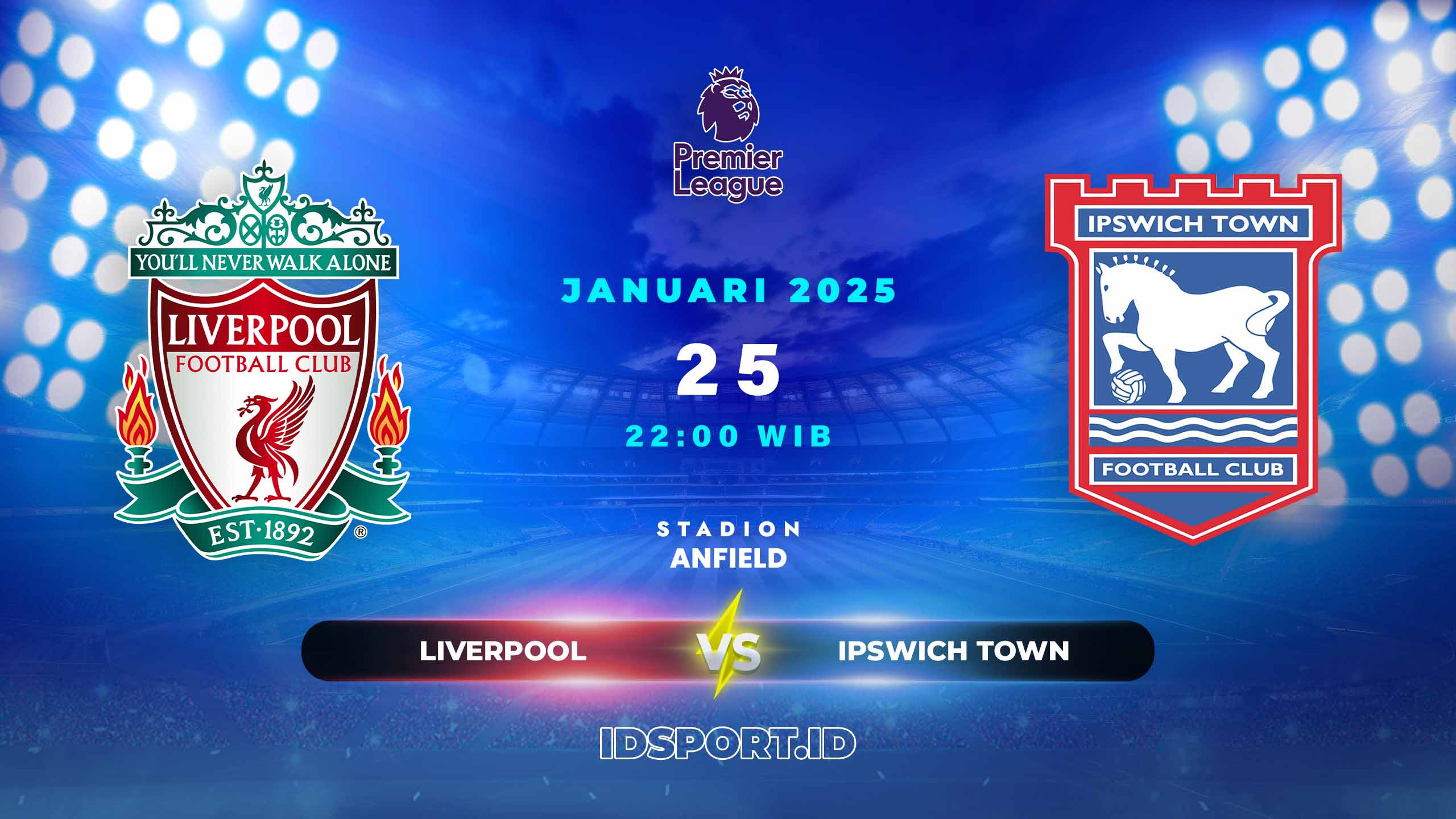 Prediksi Skor Pertandingan Liverpool vs Ipswich Town, Premier League