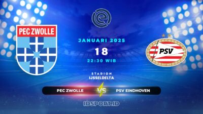 Prediksi Skor Pertandingan PEC Zwolle vs PSV Eindhoven, Eredivisie